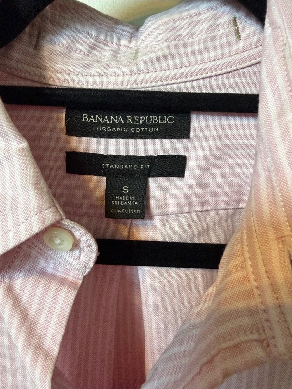Banana Republic Light Pink Striped Button-Down Shirt